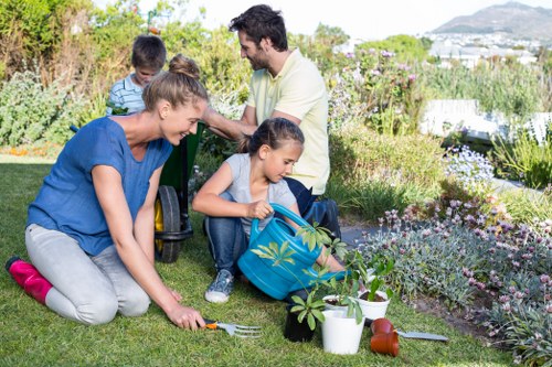 Team of Westminster landscapers discussing a project