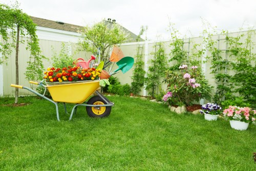 Water feature in a Westminster garden adding tranquility and aesthetic appeal